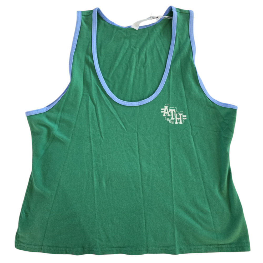Daily Practice by Anthropologie ScoopNeck Tank Kelly Green Blue Trim Size XLARGE
